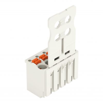 Gniazdo picoMAX raster 3,5mm 5-biegunowe z płytką uchwytową 2091-1105 /50szt./ WAGO (2091-1105)
