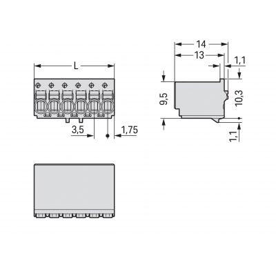 Gniazdo picoMAX raster 3,5mm 8-biegunowe 2091-1128 /100szt./ WAGO (2091-1128)