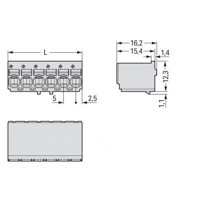 1-przewodowe gniazdo jasnoszary /200szt./ WAGO (2092-1124/000-1000)