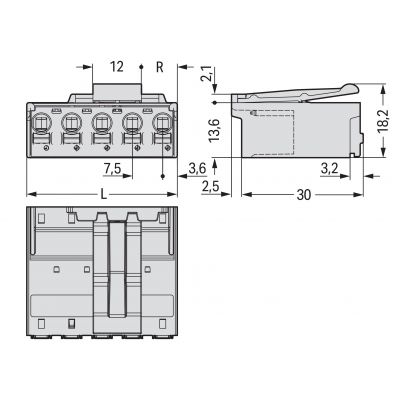 Wtyk picoMAX raster 7,5mm 5-biegunoweunowy 2092-3525/002-000 /50szt./ WAGO (2092-3525/002-000)