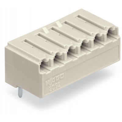 Gniazdo THT konstrukcja prosta RM 5mm jasnoszary /100szt./ WAGO (2092-1326)