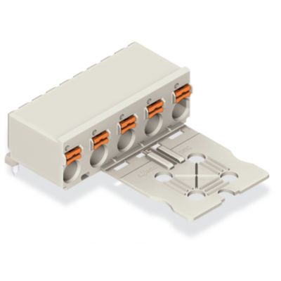 Gniazdo picoMAXeCOM raster 7,5mm 5-biegunowe z kątowymi pinami lutowniczymi z płytką 2092-3355 /100szt./ WAGO (2092-3355)