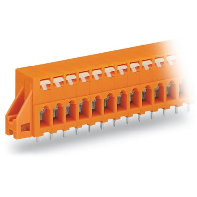 Złączka do płytek drukowanych przycisk 2,5mm2 RM 5,08mm 5-bieg pomarańczowa /30szt./ WAGO (741-235)