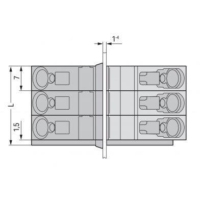 Listwa zaciskowa 11-torowa 4mm2 szara 826-171 /10szt./ WAGO (826-171)