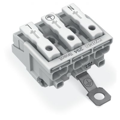 Złączka zasilająca 3-biegunowa ze stykiem PE Linect 294-8413 /500szt./ WAGO (294-8413)