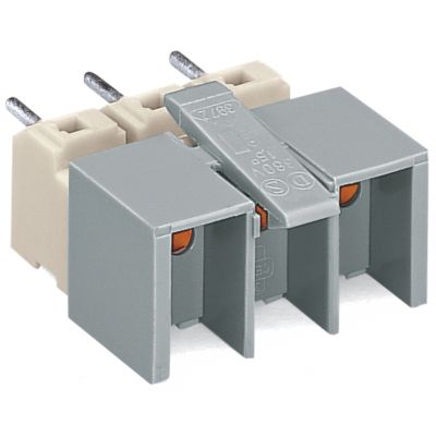 Gniazdo wtykowe 2,5mm2 3-polowe białe/szare 272-413/272-489 /500szt./ WAGO (272-413/272-489)