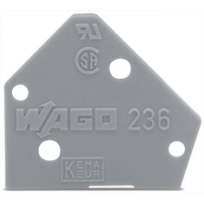 Ścianka końcowa szara 236-100 /100szt./ WAGO (236-100)