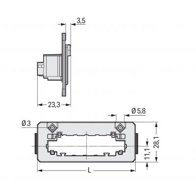 Ramka Snap-In jasnoszara /24szt./ WAGO (831-304)