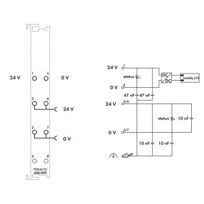 System Power Supply 24 VDC ciemnoszary WAGO (750-613/040-000)