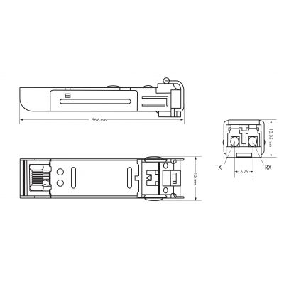 Moduły SFP 100BASE LX Single-Mode 1310 nm LC 30 km srebrny WAGO (852-201/107-030)