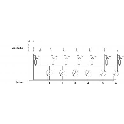 Moduł przyłączeniowy IP67 6-tor. 4-bieg. WAGO (757-264/000-005)