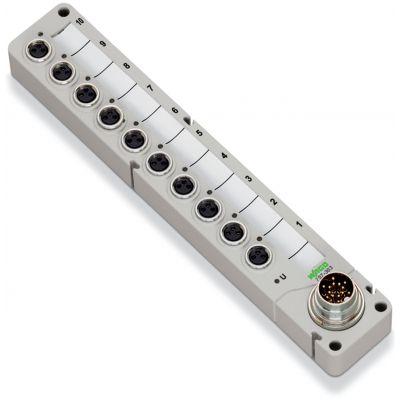 Moduły przyłączeniowe M8 6-tor. 3-bieg. WAGO (757-363)