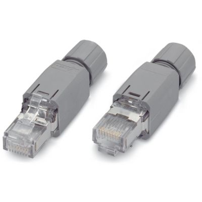 Wtyczka Ethernet JF45 IP20 Ethernet 10/100 Mbit/s do montażu na obiekcie jasnoszara WAGO (750-975)