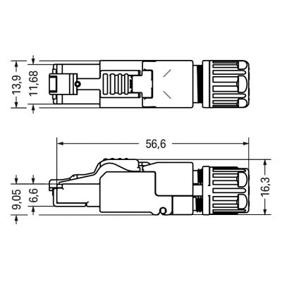 Wtyk ETHERNET RJ-45 kat. 6A WAGO (750-978/000-011)