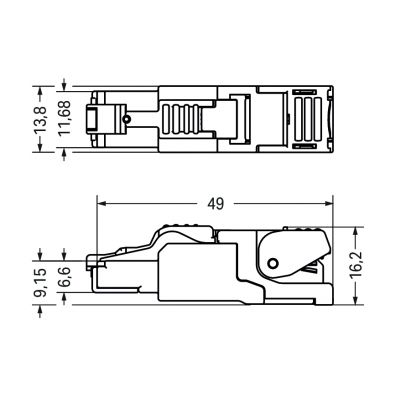 Wtyk ETHERNET RJ-45 kat. 6A WAGO (750-977/000-022)