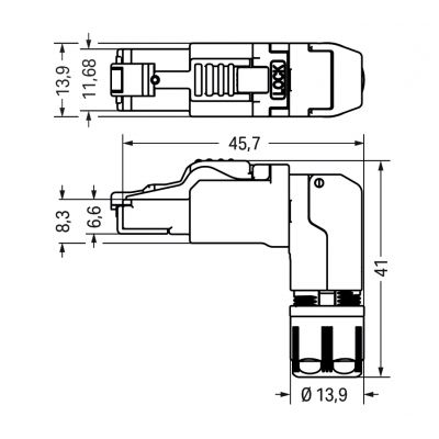 Wtyk ETHERNET RJ-45 kat. 6A WAGO (750-979/000-012)