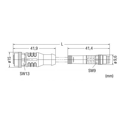 SA-C M12A-F-AX M8-M-AX Przewód czujnika elementu wykonawczego WAGO (756-5501/030-020)