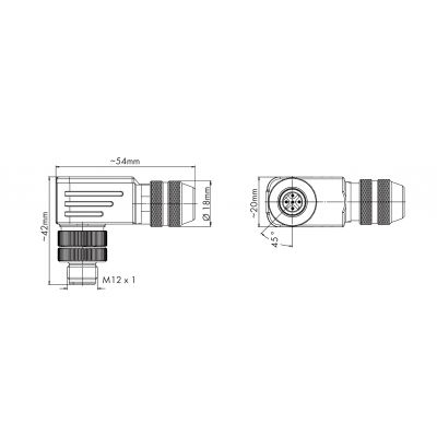 Akcesoria 5-bieg. M12-M-RA /10szt./ WAGO (756-9403/060-000)