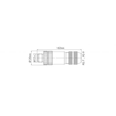 Akcesoria 4-bieg. M12-M-AX /10szt./ WAGO (756-9501/060-000)