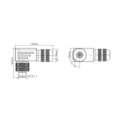 Akcesoria 4-bieg. M12-M-RA /10szt./ WAGO (756-9501/040-000)