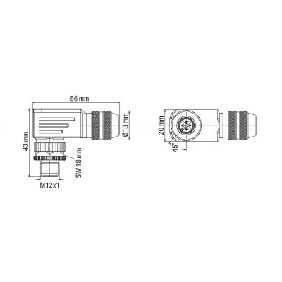 Akcesoria 5-bieg. M12-M-RA /10szt./ WAGO (756-9211/060-000)