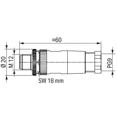 FAC 5-bieg. M12A-M-AX WAGO (756-9203/050-000)