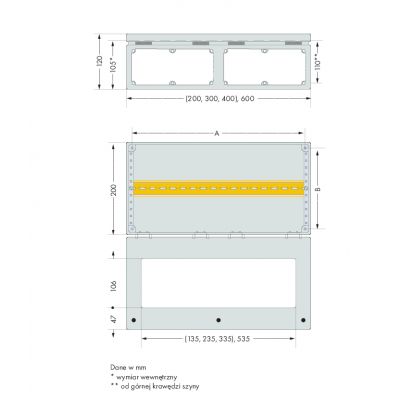 Obudowa systemowa IP65 blacha stalowa (RAL 7035) szerxwysxgłęb (600x120x200 mm) WAGO (850-817/002-000)