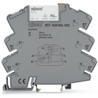 Moduł przekaźnikowy AC 230V szary WAGO (857-368/006-000)