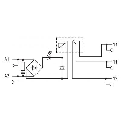 Moduł przekaźnikowy AC 230V szary WAGO (857-368/006-000)
