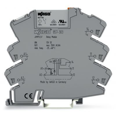 Moduł przekaźnikowy DC 12V szary WAGO (857-303)