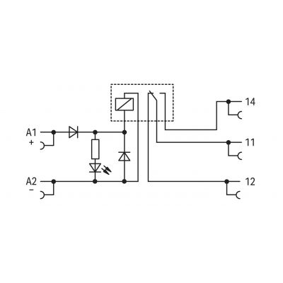 Moduł przekaźnikowy DC 12V szary WAGO (857-303)