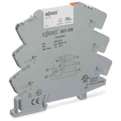 Moduł przekaźnikowy AC/DC 230V szary WAGO (857-358)