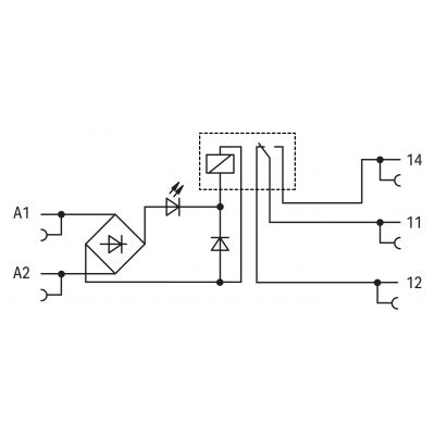 Moduł przekaźnikowy AC/DC 230V szary WAGO (857-368)