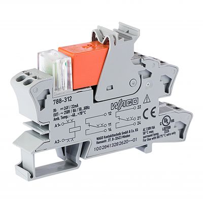 Moduł przekaźnikowy 24V DC szary WAGO (788-312)