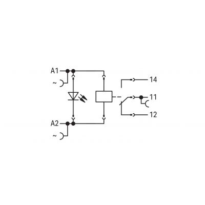 Moduł przekaźnikowy AC 115V szary WAGO (788-507)
