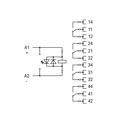 Przekaźnik 220V DC 4p 858-308 /5szt./ WAGO (858-308)