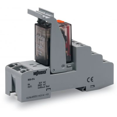 Podstawka z wtykanym przekaźnikiem przemysłowym 120V AC 4p 858-517 /5szt./ WAGO (858-517)