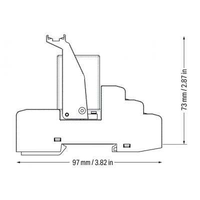 Podstawka z wtykanym przekaźnikiem przemysłowym 120V AC 4p 858-517 /5szt./ WAGO (858-517)
