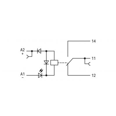 Złączka z przekaźnikiem minaturowym 110V DC + / -40procent 1U 3A 859-399 /10szt./ WAGO (859-399)