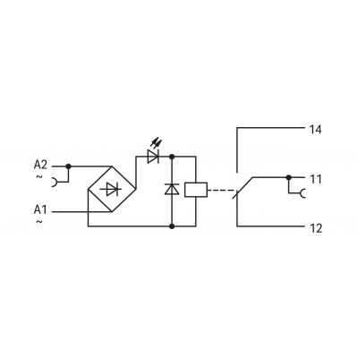 Moduł przekaźnikowy AC 230V szary /10szt./ WAGO (859-359)