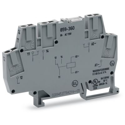 Moduł przekaźnikowy AC 115V szary WAGO (859-360)