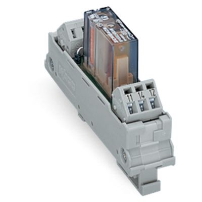Moduł przekaźnikowy bistabilny nominalne napięcie wejściowe 24V DC 1 zestyk przełączny graniczny prąd stały 6A szerokość 21mm 2,50mm2 szary WAGO (288-380)
