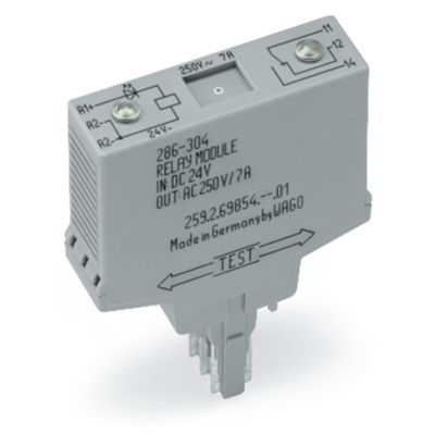 Moduł przekaźnikowy 24V DC szary WAGO (286-304)