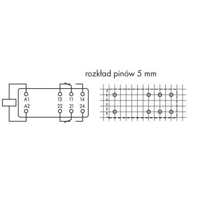 Przekaźnik miniaturowy 12V DC 2p 788-152 /20szt./ WAGO (788-152)