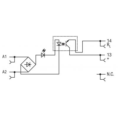 Moduł przekaźnikowy półprzewodnikowy AC/DC 115V szary WAGO (857-707)