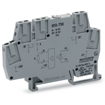 Złączka z optoseparatorem 24V DC / 24V DC / 0,5A / 10kHz 859-758 /10szt./ WAGO (859-758)
