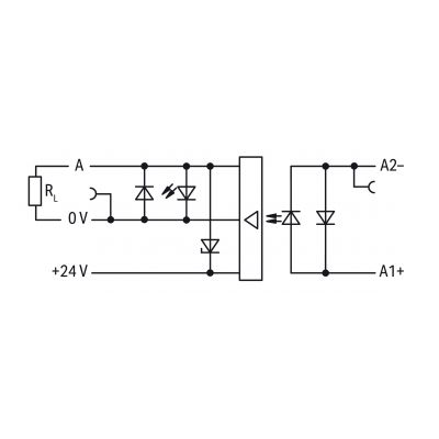 Złączka z optoseparatorem 24V DC / 24V DC / 0,5A / 10kHz 859-758 /10szt./ WAGO (859-758)