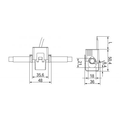 Przekładnik prądowy z dzielonym rdzeniem PRC 60A SRC 1A WAGO (855-3001/060-003)