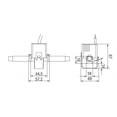 Przekładnik prądowy z dzielonym rdzeniem PRC 200A SRC 1A WAGO (855-4001/200-001)