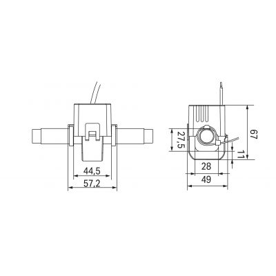 Przekładnik prądowy z dzielonym rdzeniem PRC 400A SRC 5A WAGO (855-4105/400-101)